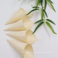 Biodegradable Tableware Wooden Rolling Tip Cone For Ice Cream